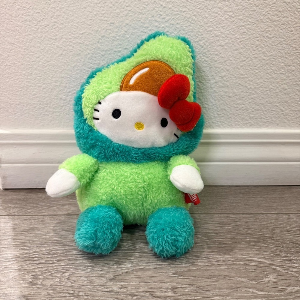 Sanrio Hello Kitty Plush Green Avocado Costume Kids 8 Inch